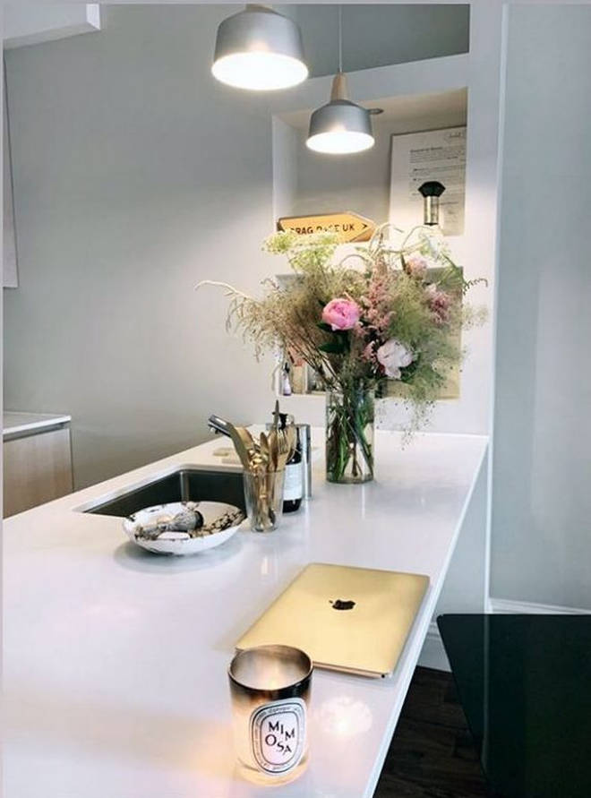 Stacey shared snaps of her brand new home on Instagram, including one of her stylish kitchen.