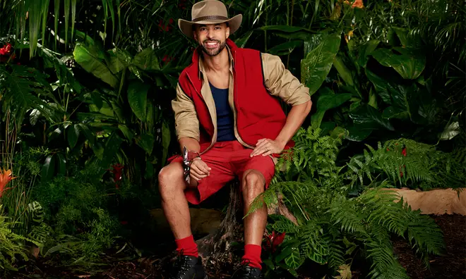 Marvin Humes in I'm A Celebrity uniform