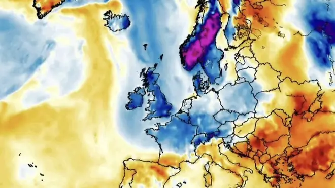 It appears that cold weather is headed to the UK