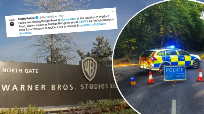 A fire has broken out at Warner Bros studios in Watford – the famous movie location in which Harry Potter was filmed.