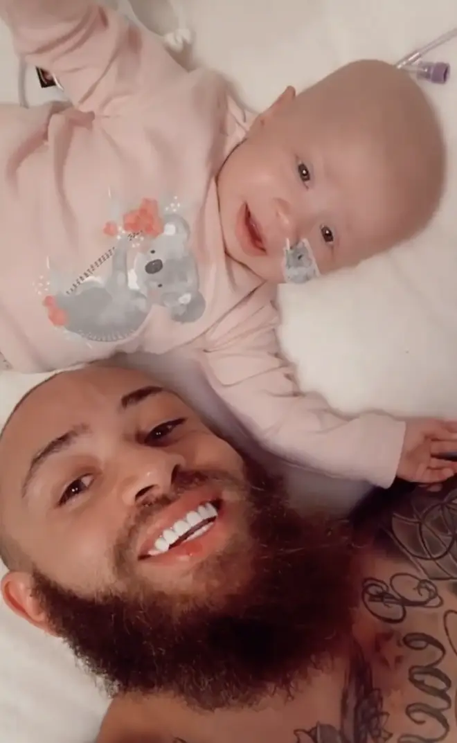 Ashley Cain has revealed he is expecting his second child. Pictured here with Azalyia Cain