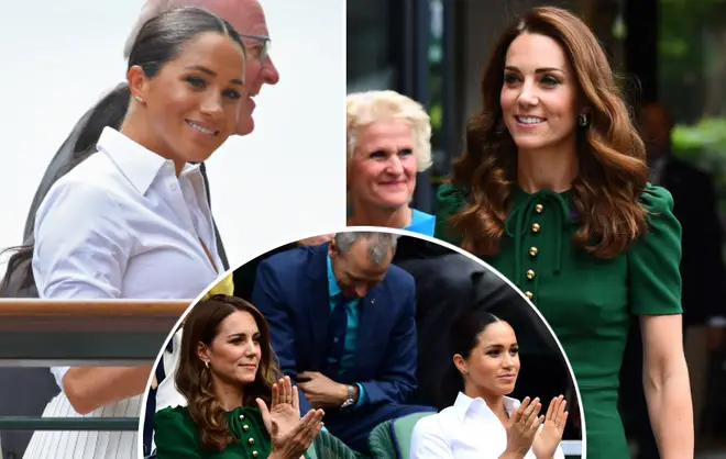 Kate Middleton and Meghan Markle stun at Wimbledon 2019.