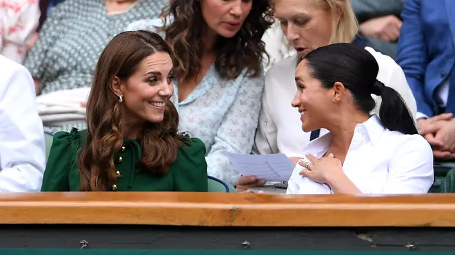 The Duchesses appeared in good spirits at the Ladies' Singles Final on 13th July, 2019.