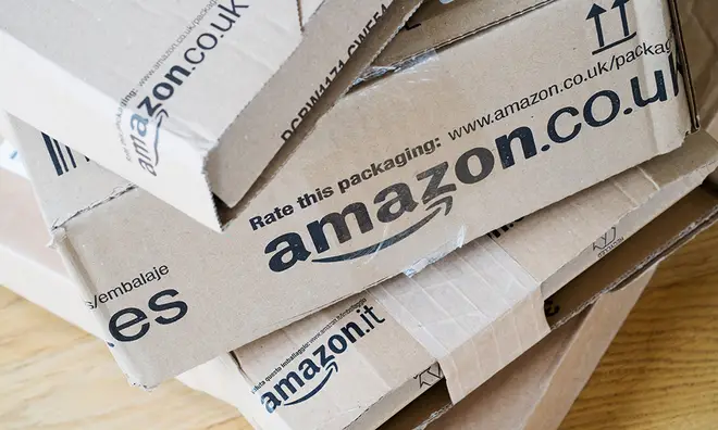 Amazon packages piled on top of one another