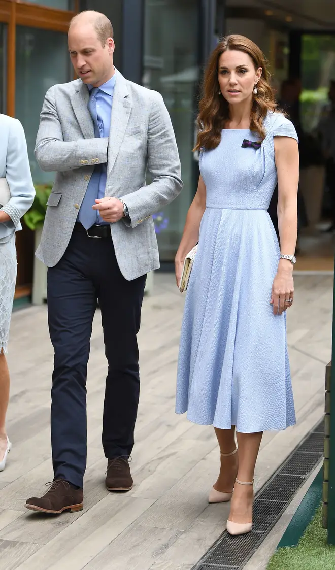 Kate Middleton looked the picture of elegance in Emilia Wickstead on the final day of Wimbledon 2019.