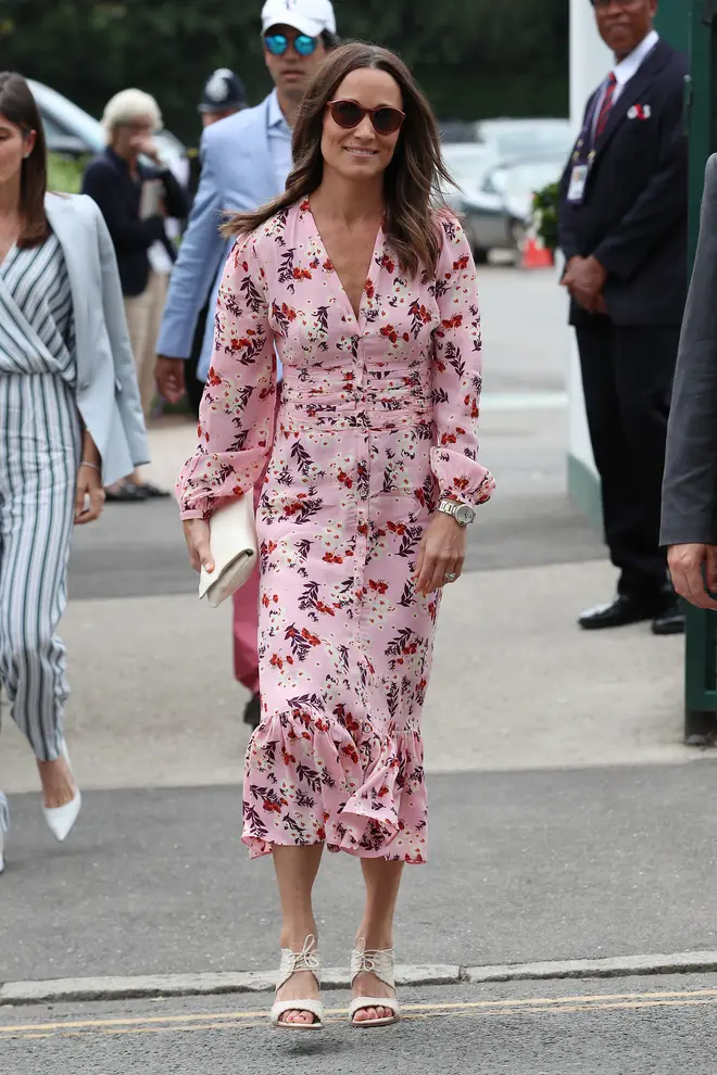 Pippa Middleton joined her sister and brother-in-law at the prestigious tennis tournament.
