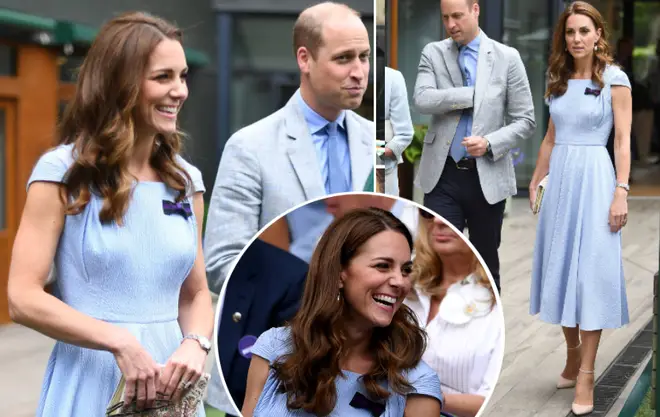 The royal couple arrived at Centre Court to watch Roger Federer battle Novak Djokovic in an attempt to secure his ninth Wimbledon win.