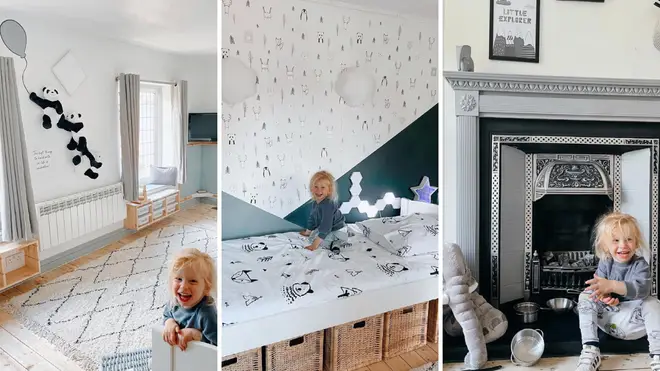 Stacey Solomon redecorated Rex's bedroom with an animal theme, complete with matching wallpaper and bedding