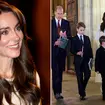 Kate Middleton, Prince William, Prince George, Princess Charlotte and Prince Louis at Westminster Abbey