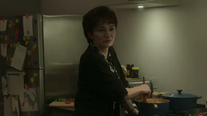 Cherie Blair is portrayed by actress Lydia Leonard.