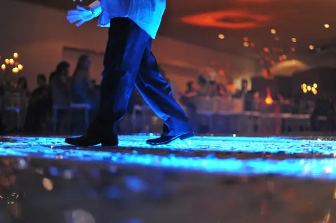 The event took place on the wedding dance floor