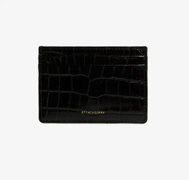 This gorgeous black croc-embossed cardholder is a chic and stylish gift