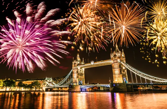 The London fireworks happen every year