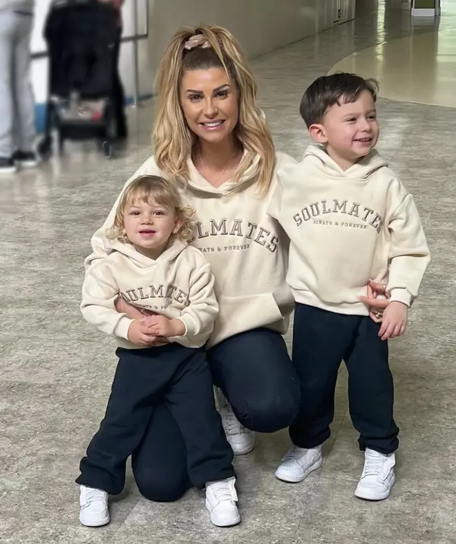 Mrs Hinch revealed that she and her son Ronnie have been diagnosed with autism. Pictured here with sons Lennie and Ronnie