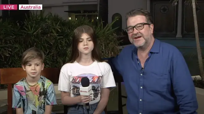 Derek Draper and his children Billy and Darcey appear on a TV show