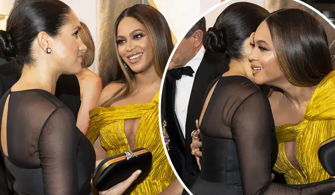 Beyoncé and Meghan Markle greeted each other like old friends at The Lion King premiere