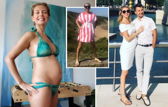 The Countdown presenter, 33, posed for a string of sweet snaps while on vacation with new hubby Pasha Kovalev.
