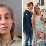 Stacey Solomon smiles with her children and husband Joe Swash