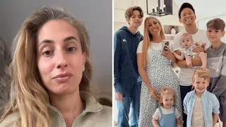 Stacey Solomon smiles with her children and husband Joe Swash