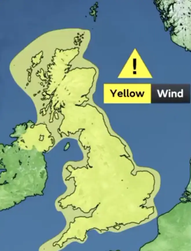 Met Office have issued a weather warning for the whole of the UK