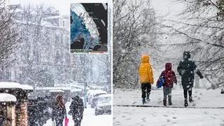 A 450-mile long snow bomb is heading to the UK