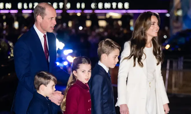 Prince William and his family at St Paul's Church for Christmas carol service