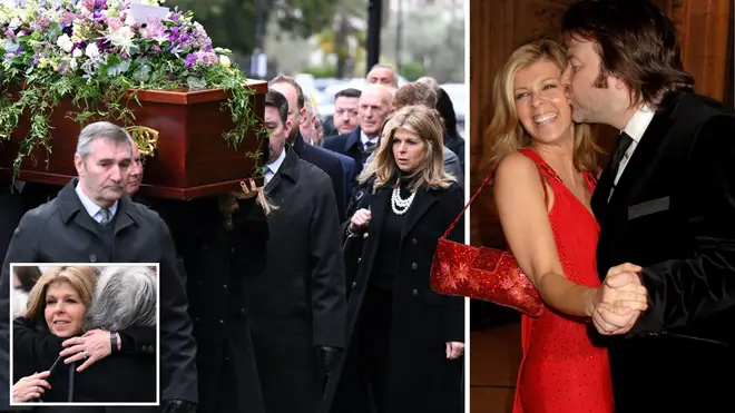 Kate Garraway put on a brave face as she laid her beloved husband to rest in London on Friday