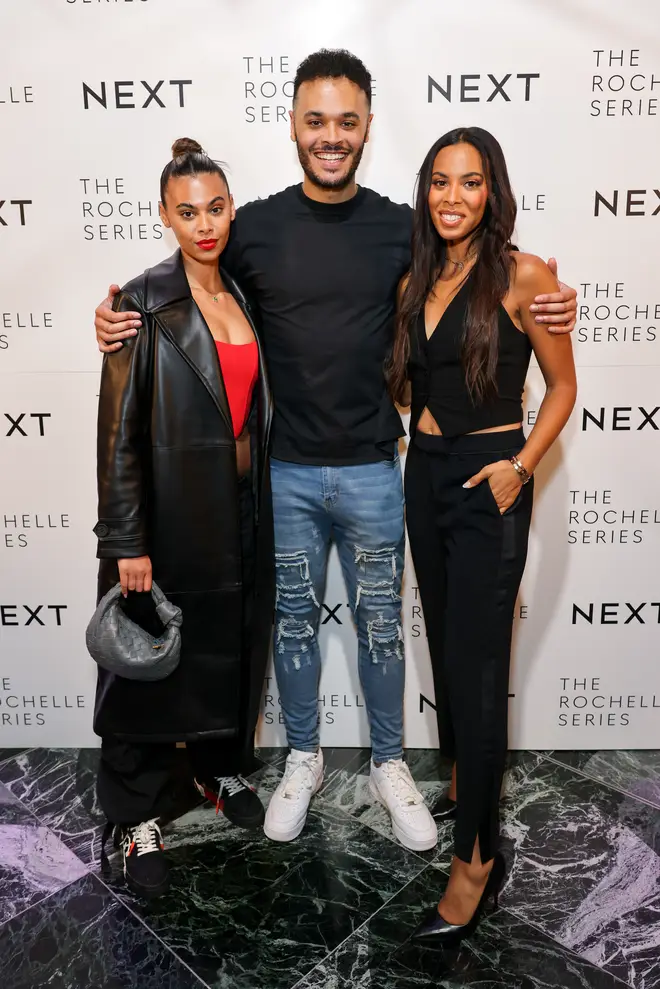 Sophie Piper and Rochelle Humes with their brother, Jake Piper