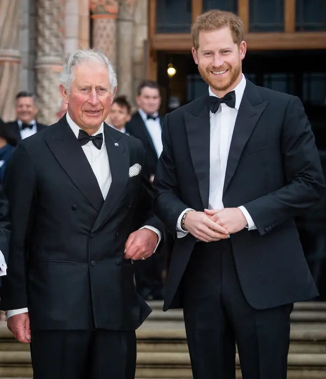 Prince Harry with King Charles
