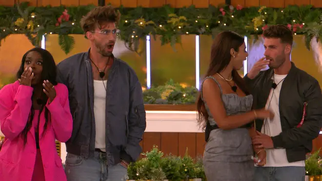 Love Island All Stars Kaz Kawmi, Chris Taylor, Sophie Piper and Josh Ritchie are shocked