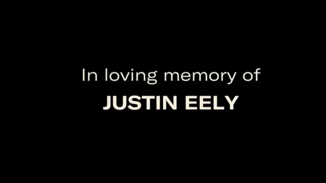 This message dedicating One Day to Justin Eely shows at the end of of the Netflix series