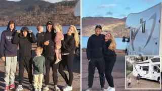 Stacey Solomon and Joe Swash have jumped in the £59,000 campervan with their five kids for a half-term trip
