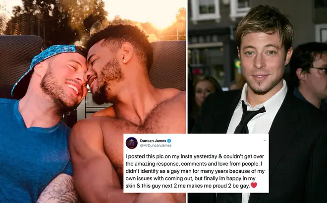 Duncan James thanks fans for their "amazing response, comments and love" on posting cute snap with boyfriend Rodrigo.