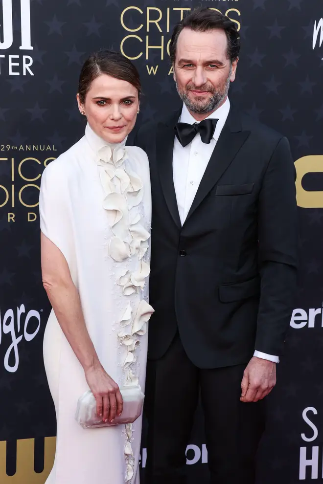 Matthew Rhys and wife Keri Russell attend the 2024 Critics' Choice Awards
