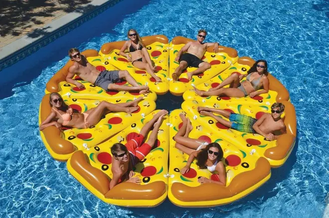 Otto Simon's pizza slice float is ideal for summer