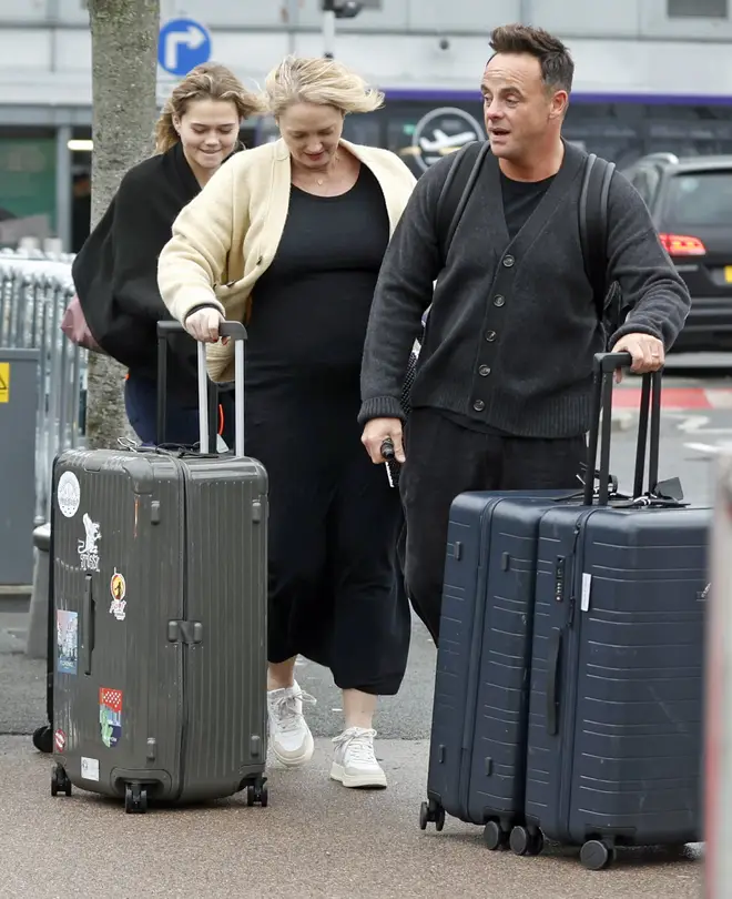 Ant McPartlin and Anne Marie Corbett were pictured in December 2023 at Heathrow Airport