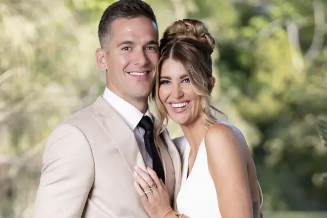Lauren is ecstatic when she meets her husband Jonathan on their MAFS wedding day