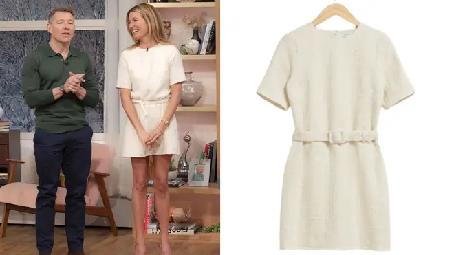 Cat Deeley made her This Morning hosting debut in this & Other Stories Tweed Belted Mini Dress