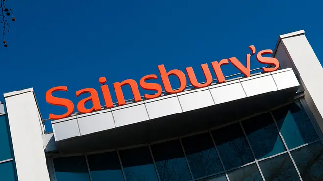 Sainsbury's sign on top of store