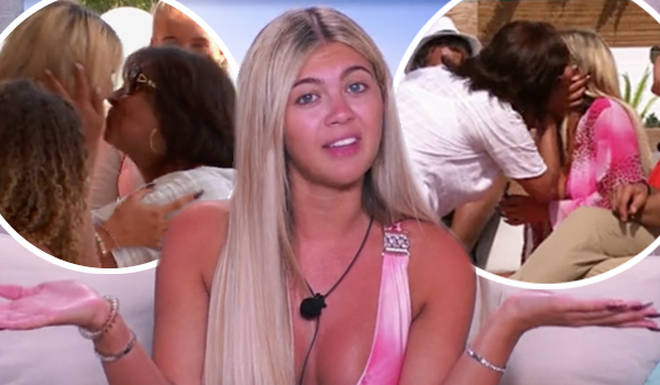 Love Island's Belle was greeted with two kisses from Anton's mum
