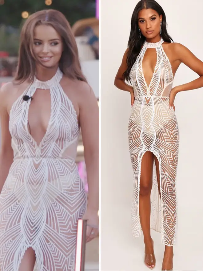 Maura opted for a white mesh see-through dress for the ball