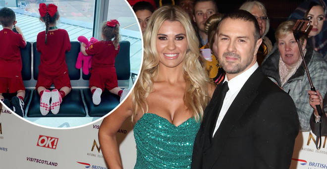 Paddy and Christine McGuinness took their three kids on a plane for the first time