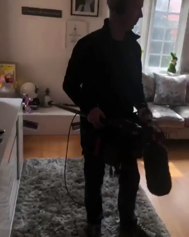 Gemma shared a video where you can see a camera crew in the living room
