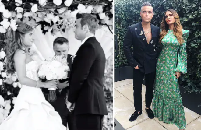 Ayda Field gave fans a glimpse into her romantic wedding day to Robbie Williams.