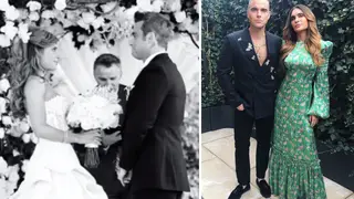 Ayda Field gives fans a glimpse into her romantic wedding day to Robbie Williams.