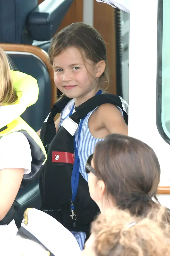 Princess Charlotte was also on the boat with her grandfather