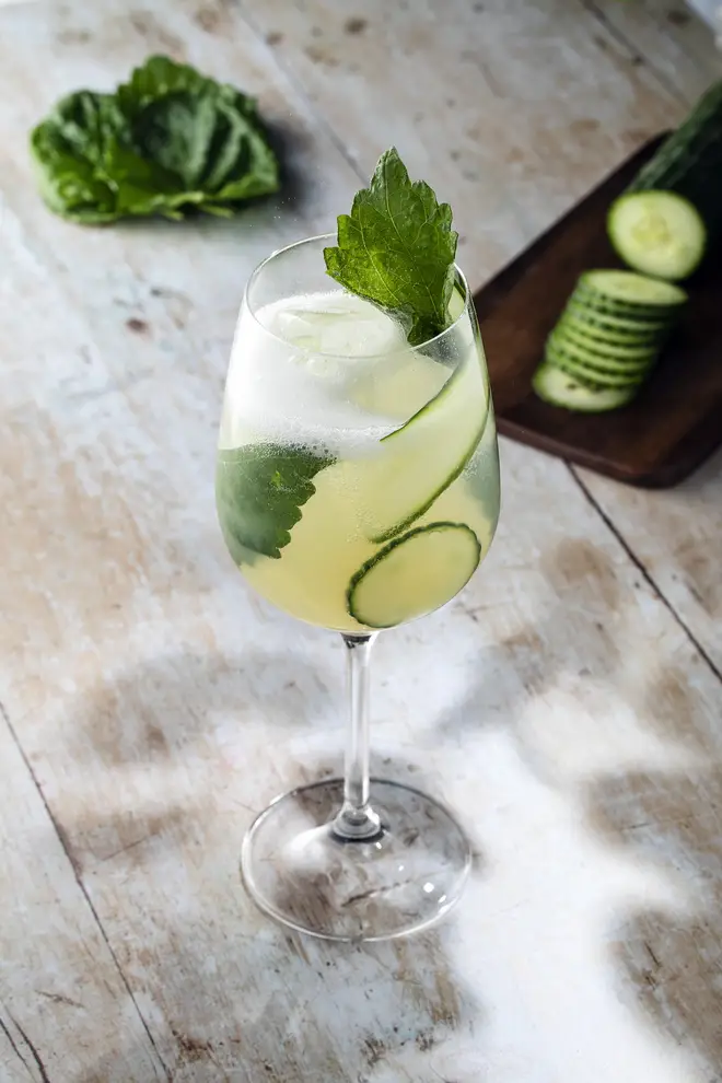 Shiso leaves gives this rum-based spritz an usual twist