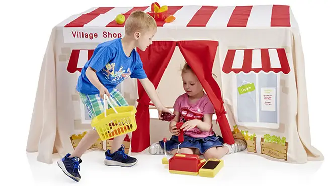 wilko sell a ready made shop that doubles up as a fantastic den for kids interested in a day of retail therapy