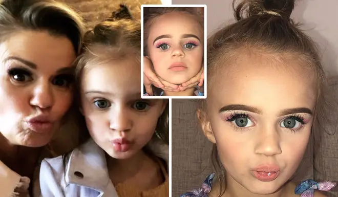 Kerry Katona hits back at trolls who criticised photos of her daughter, 5, wearing a full face of makeup