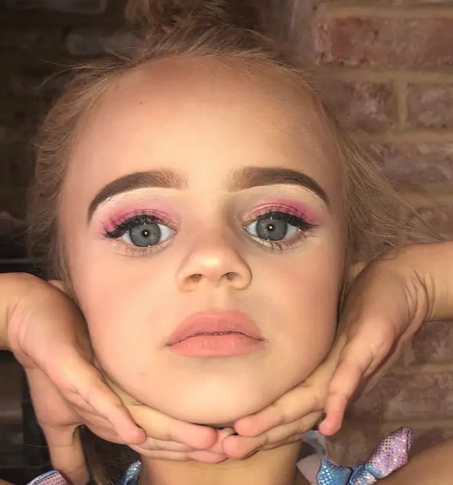 Kerry Katona's daughter DJ, 5, showed off the results of the makeover by her older sister Molly